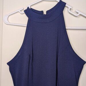 High Neck Split Long Dress